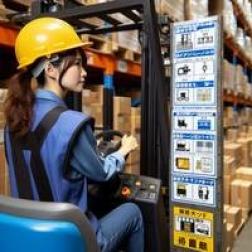 ★冷蔵倉庫にてフォークリフト作業